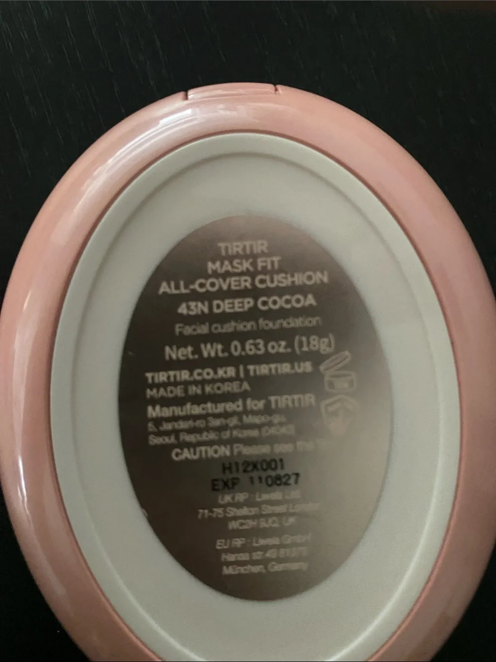 TIRTIR Mask Fit All Cover Cushion Foundation in shade 43N Deep Cocoa